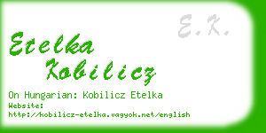 etelka kobilicz business card